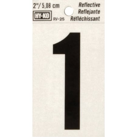 Hy-Ko Vinyl 2 In. Reflective Adhesive Number One RV-25/1